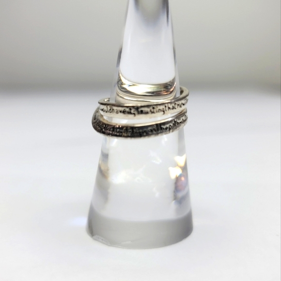 Serenity Prayer Silver Twist Ring Size 5.5 Anonymous AA NA Birthday Gift - Picture 2 of 4